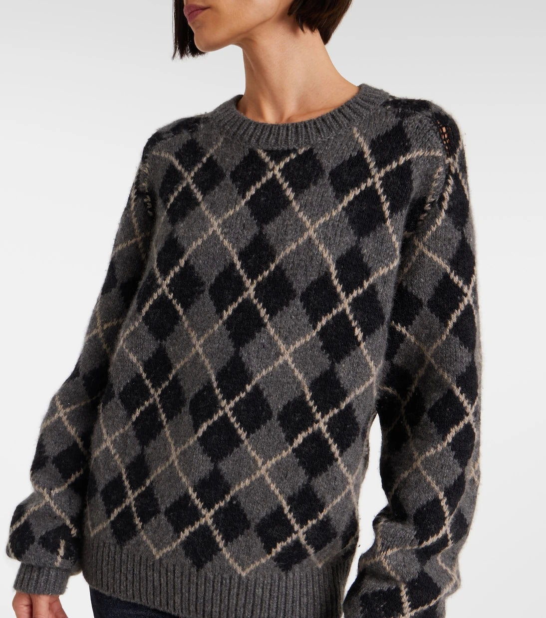 Khaite - Pratt argyle cashmere sweater