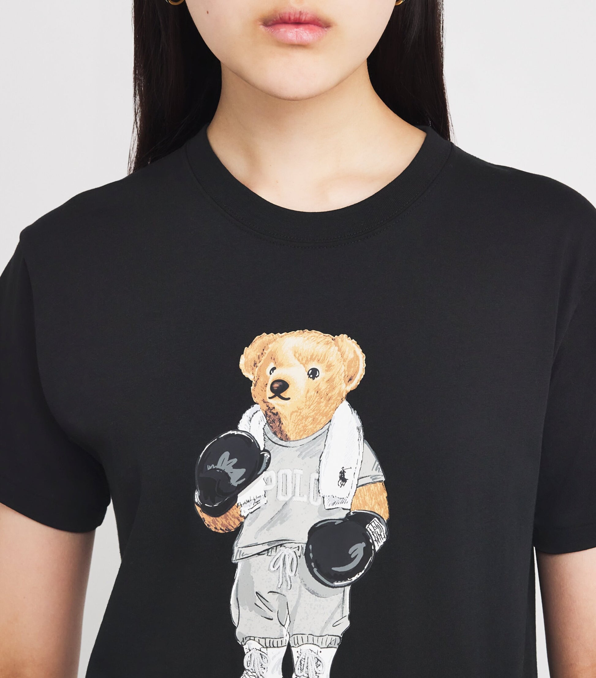 Polo Ralph Lauren Black Cotton Polo Bear T-Shirt