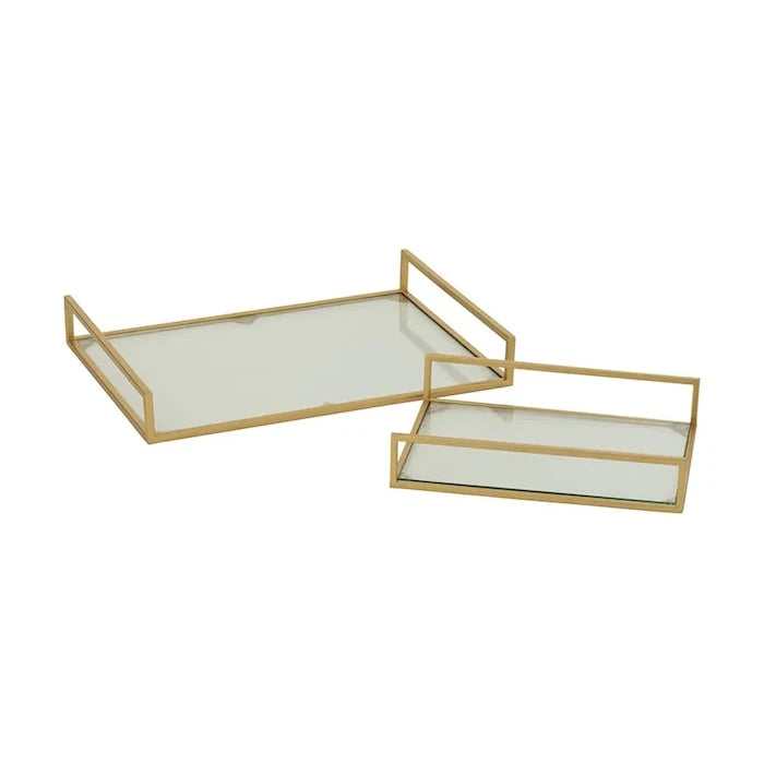 J-Line cam servis tepsileri seti, cam 50 x 35 x 7 cm