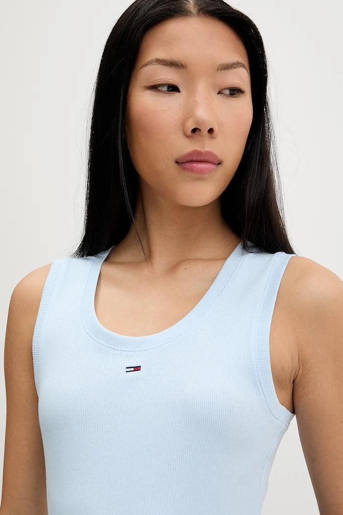 Tommy Jeans топ дамски от памук с еластан