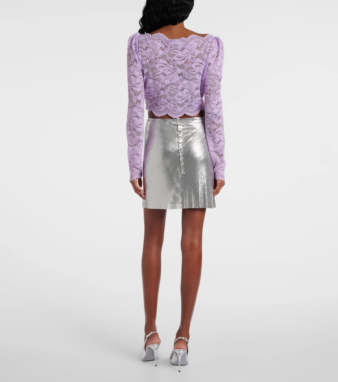 Rabanne - Floral lace top