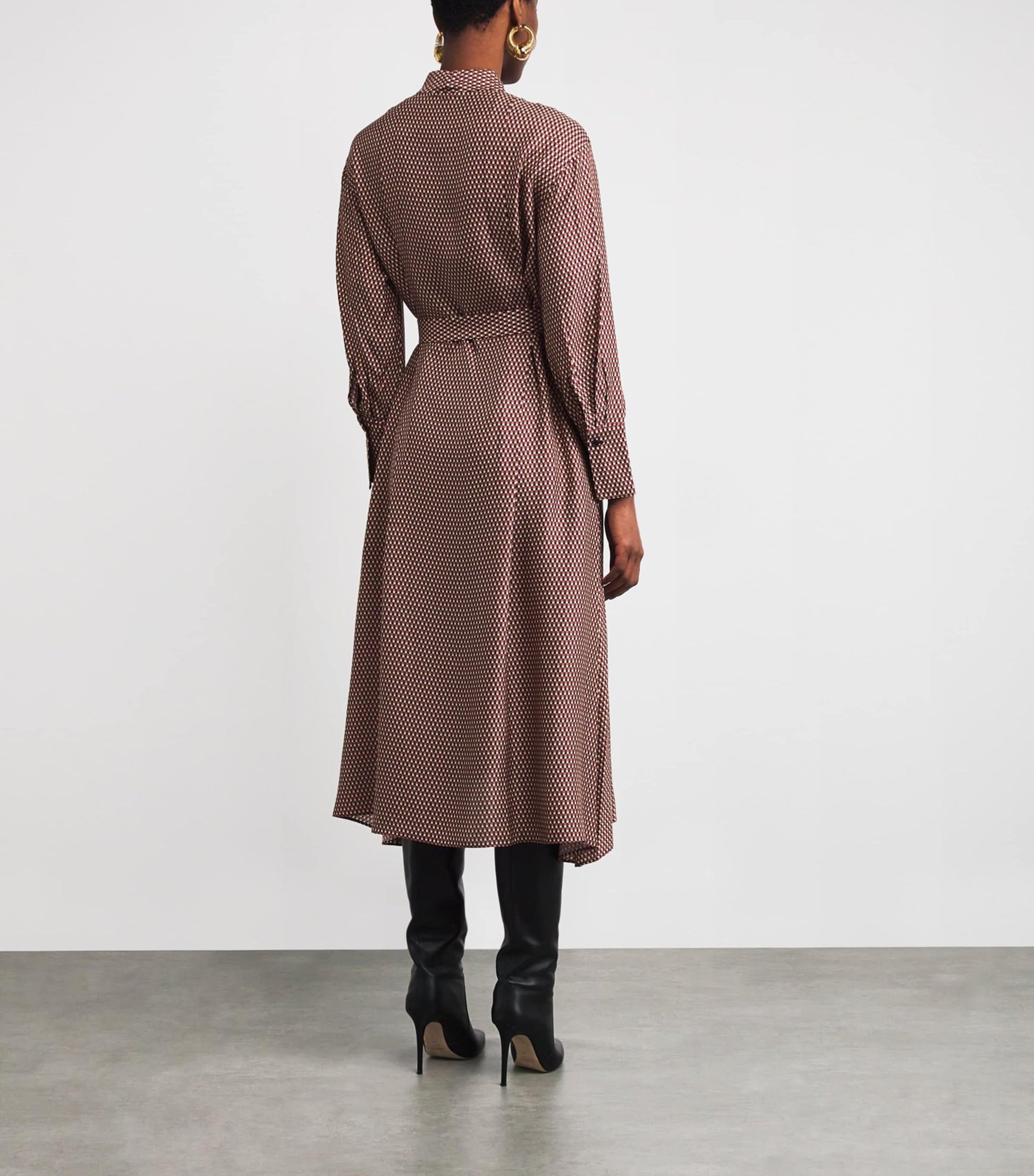 Check Print Orlan Midi Shirt Dress