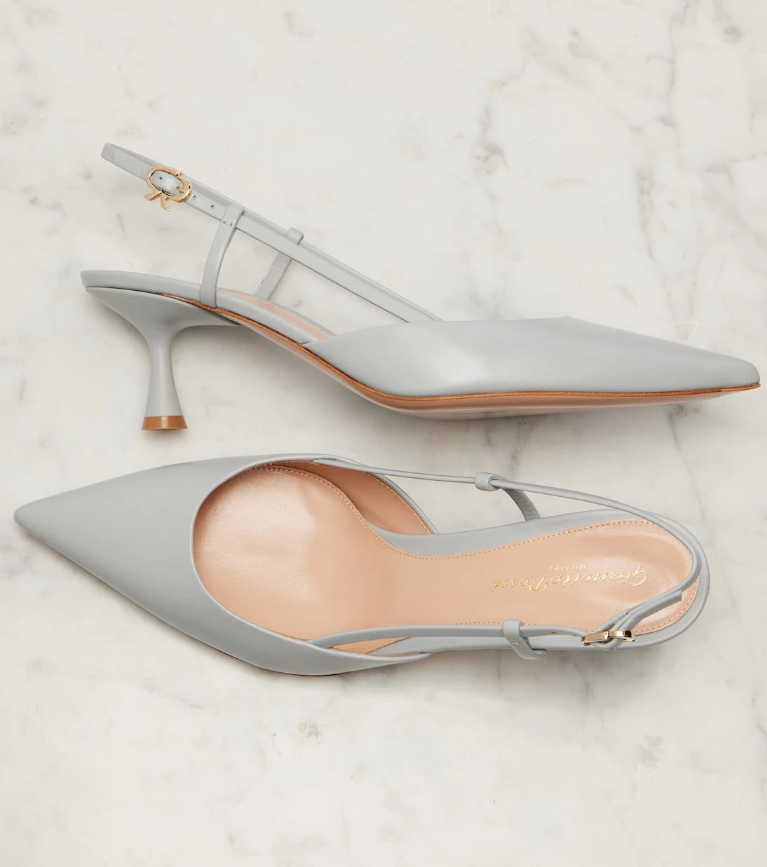Gianvito Rossi - Ascent 55 leather slingback pumps