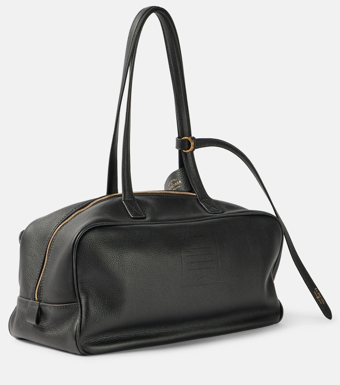 Balenciaga - حقيبة بولينج Carrie Medium من الجلد