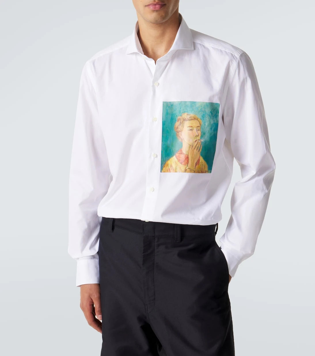Junya Watanabe - x Luigi Borrelli printed cotton shirt