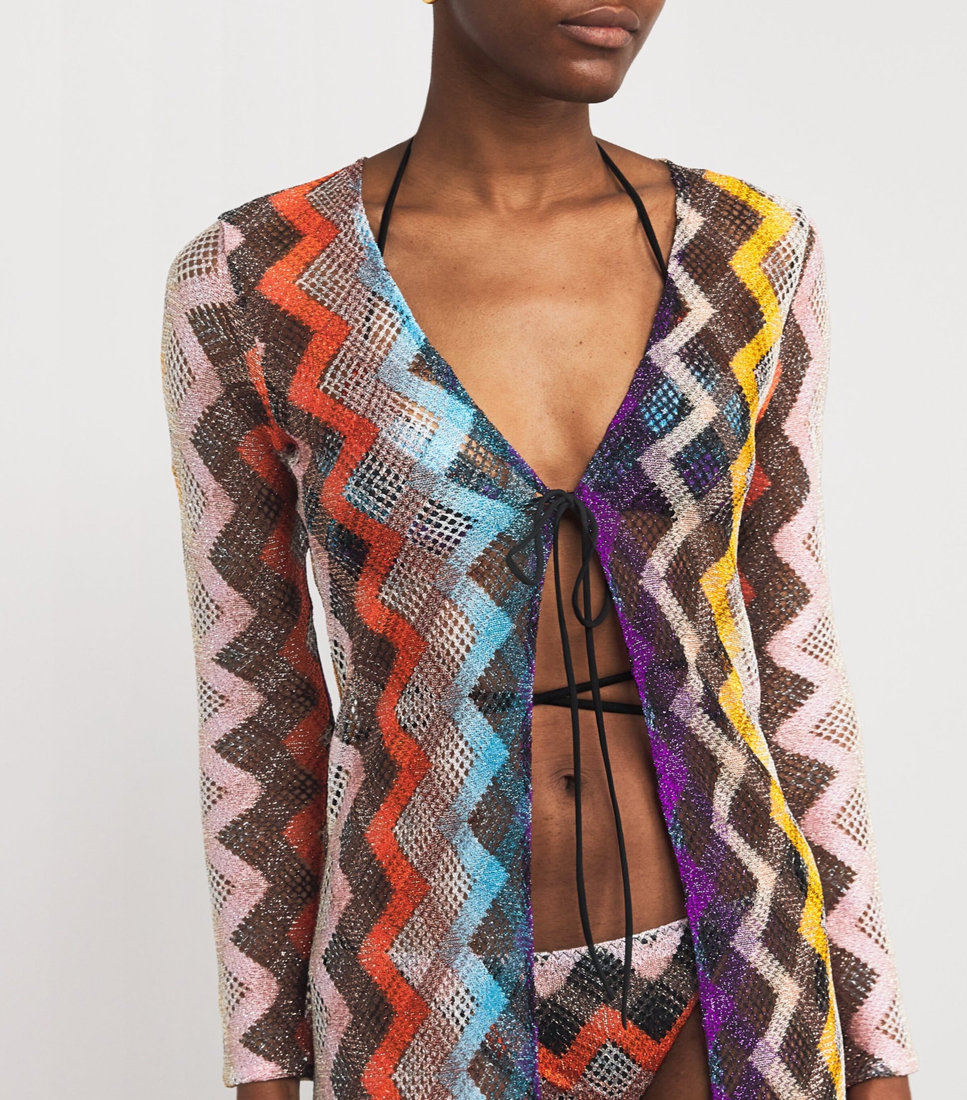 Missoni Multi Zigzag Longline Cardigan
