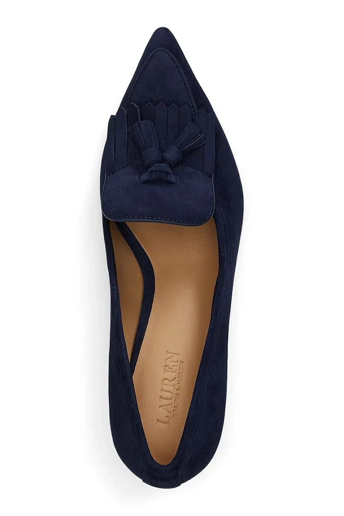 Велурени обувки с тънък ток Lauren Ralph Lauren Adrienne Klt