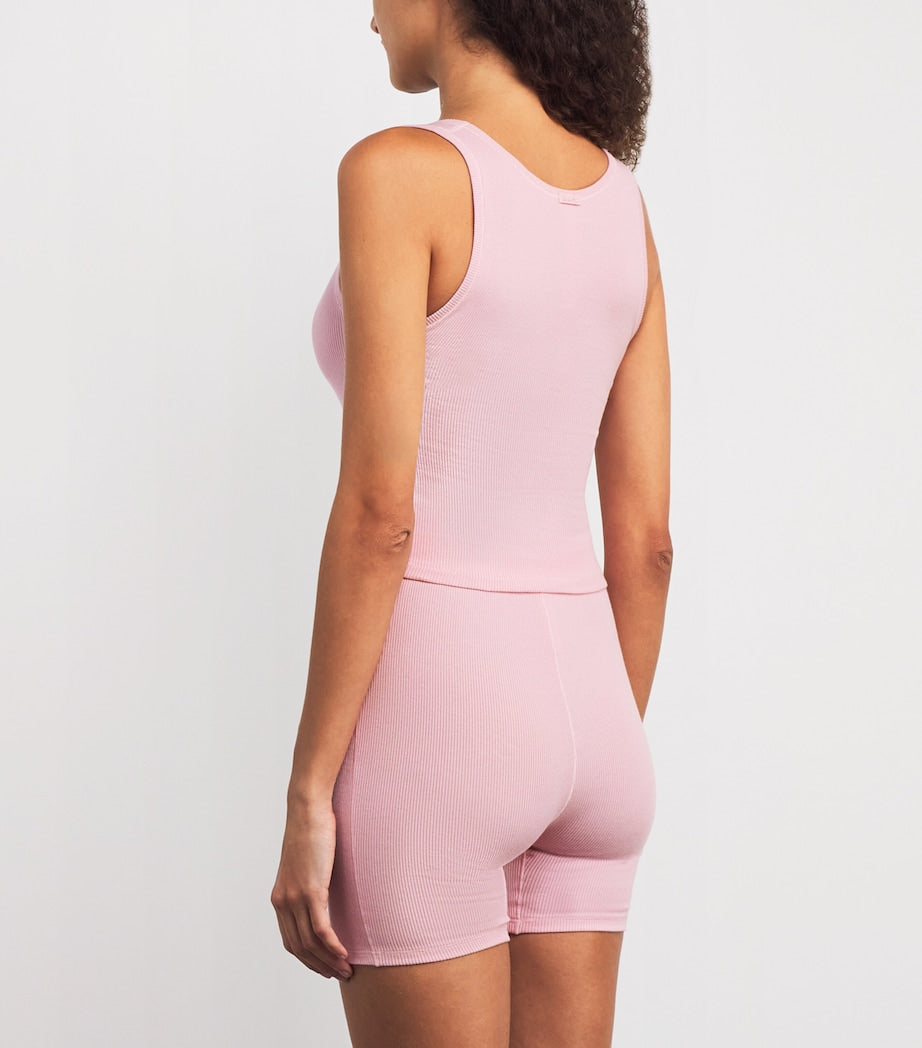 Stretch-Cotton Ribbed Tank Tops (Pack of 3)