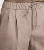 Max Mara Beige Relaxed Drawstring Trousers