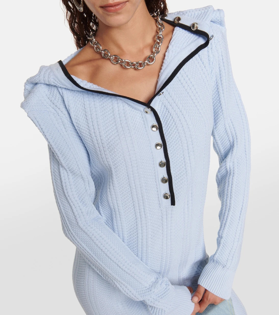 Y/Project - Chain-embellished wool minidress