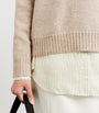 Beige Cashmere Knit Sweater