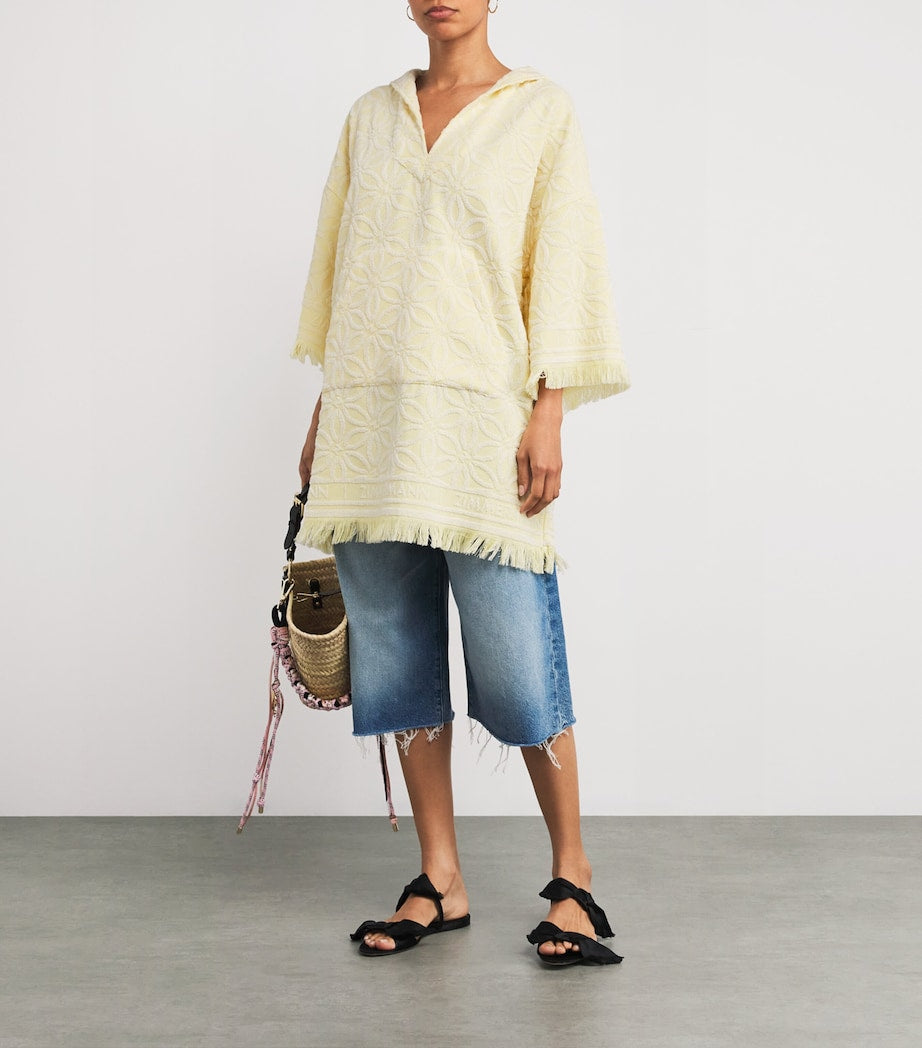 Cotton Towelling Coco Hooded Mini Dress