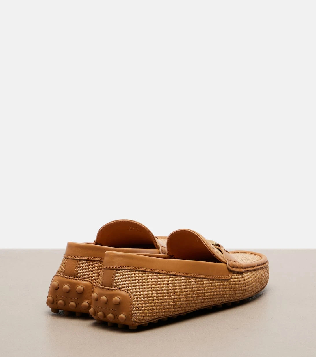Tod's - Gommino deri şeritli rafya makosenler