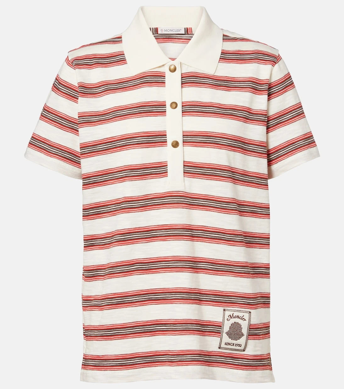Moncler - Striped cotton polo shirt