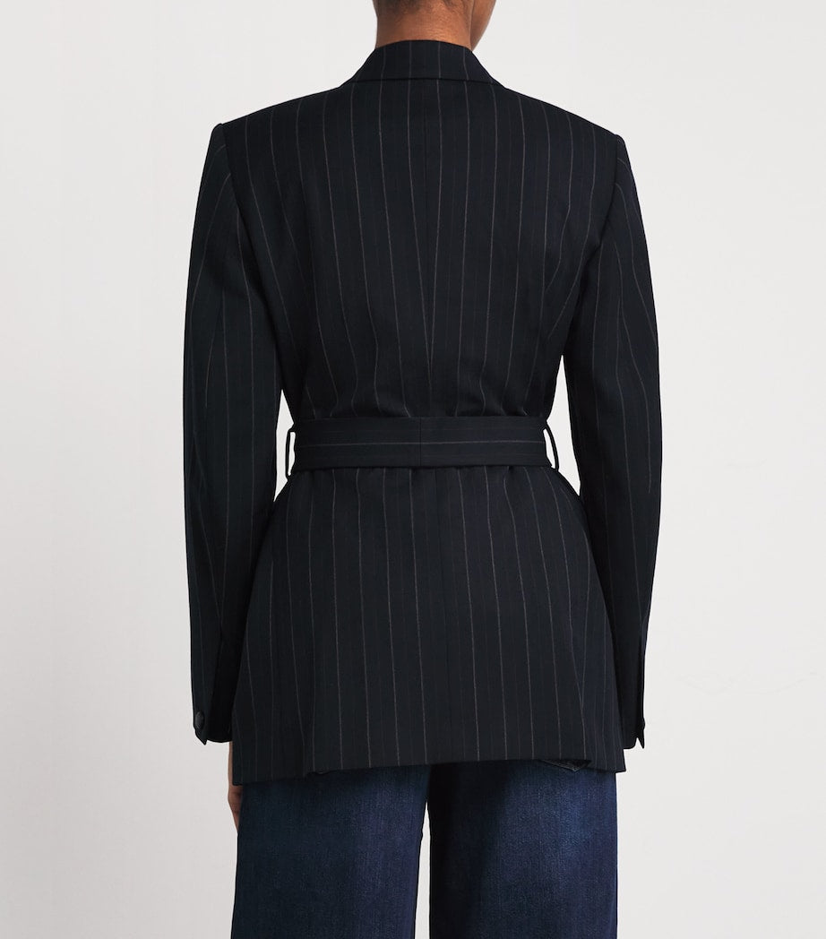 Navy Tie-Waist Virginia Blazer