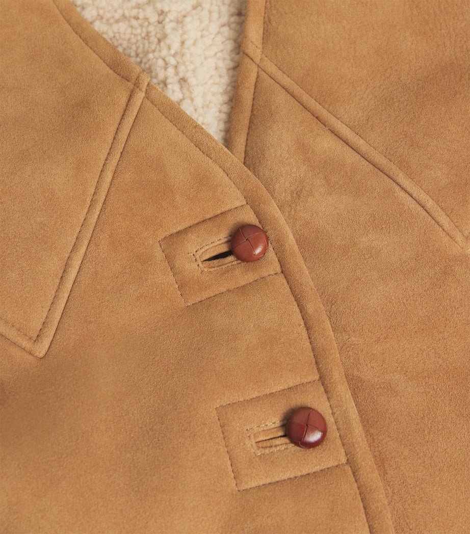 Blazé Milano Brown Shearling Tatoosh Gilet