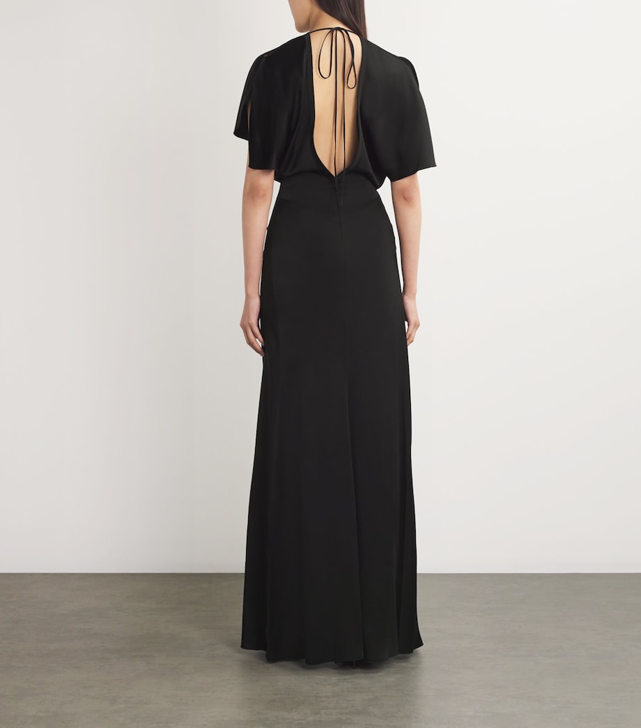 Victoria Beckham Gathered-Waist Maxi Dress