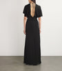 Victoria Beckham Black Gathered-Waist Maxi Dress