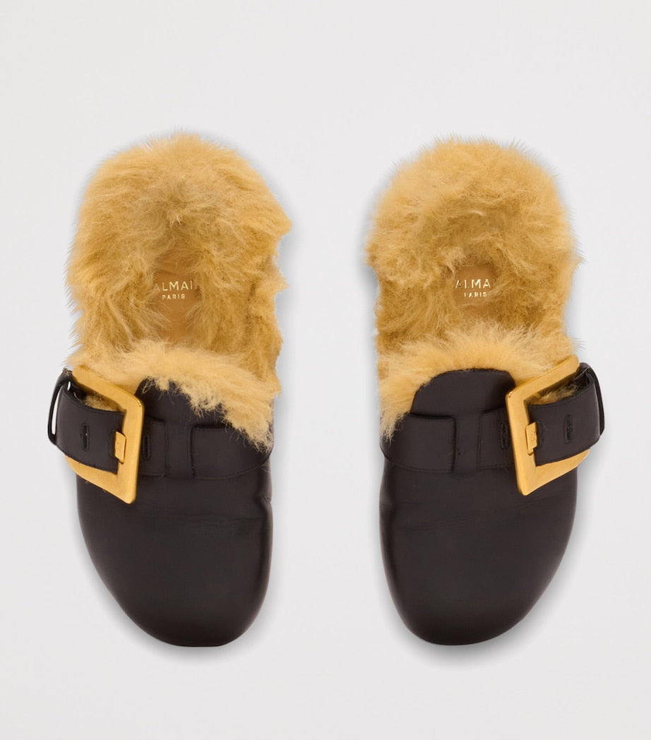 Black Leather Anthem Clogs