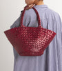 Small Leather Egola Tote Bag BORDO