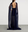 Ralph Lauren Collection Navy Silk Georgette Dylon Dress