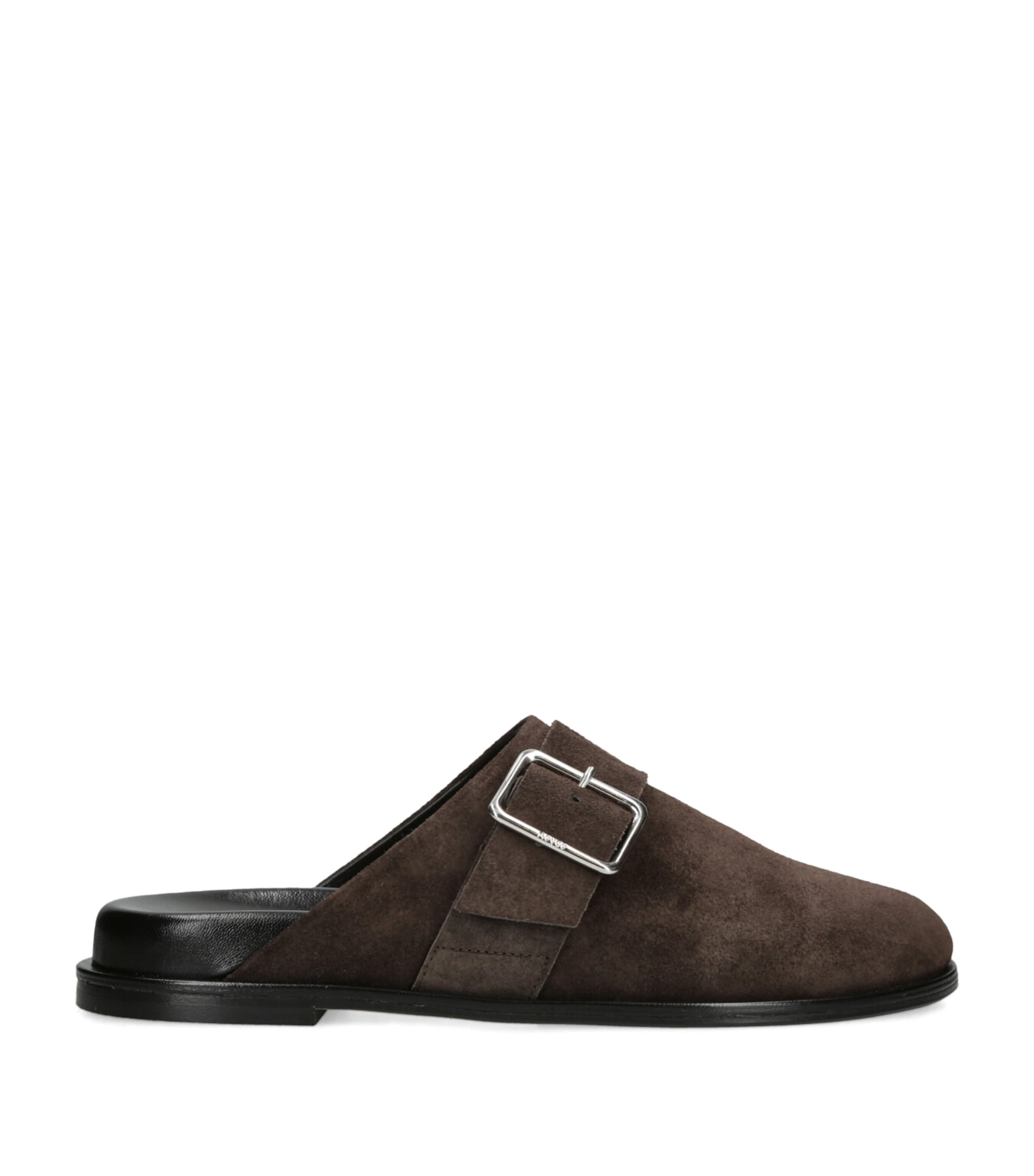 Suede Finja Mules DARK BROWN