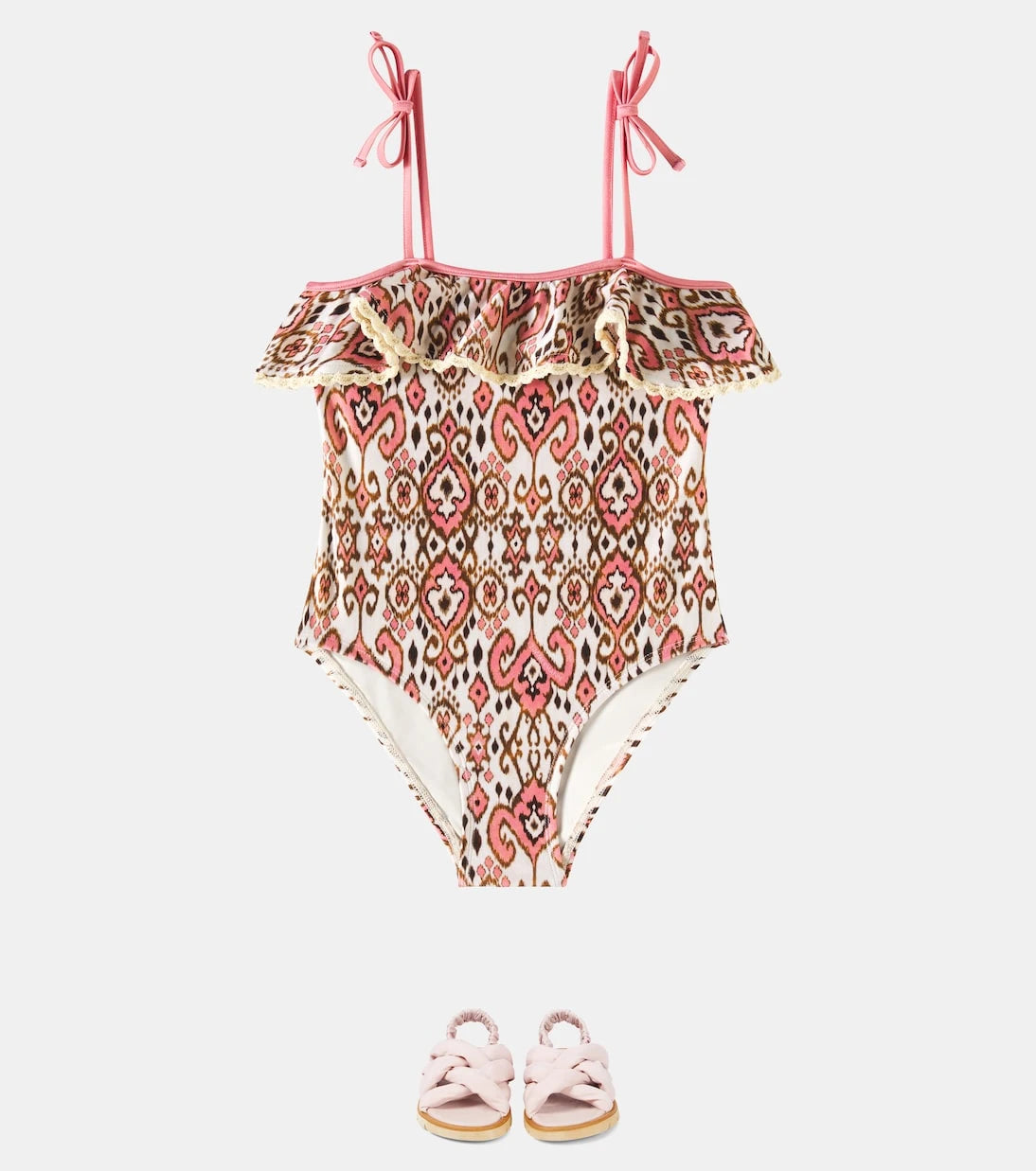 Zimmermann Kids - Wylie ruffled printed swimsuit