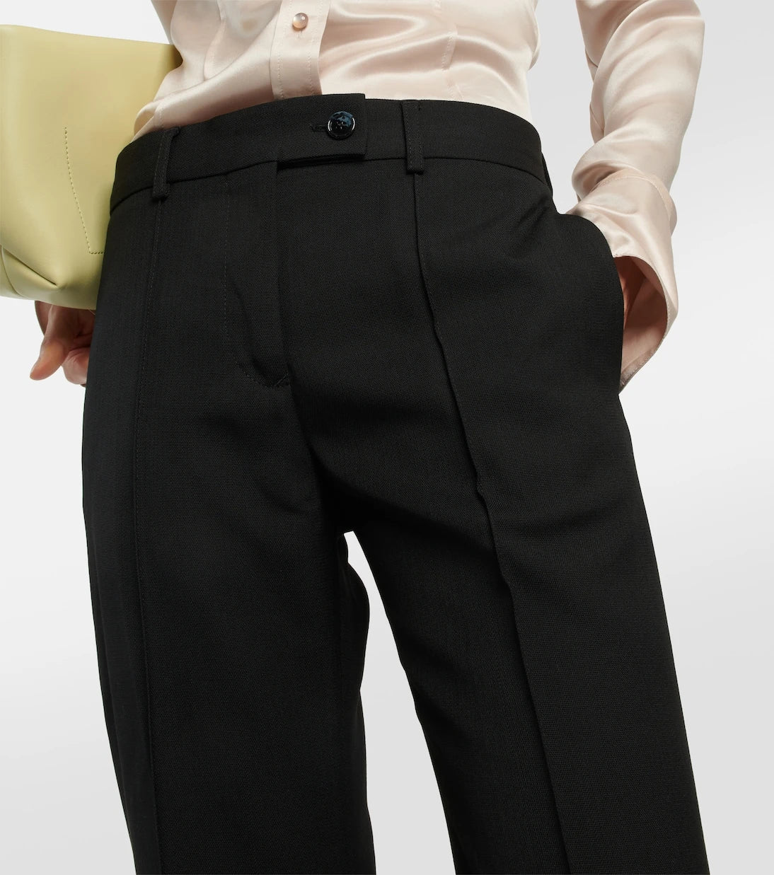 Acne Studios - بنطلون بقصة واسعة من مزيج الصوف