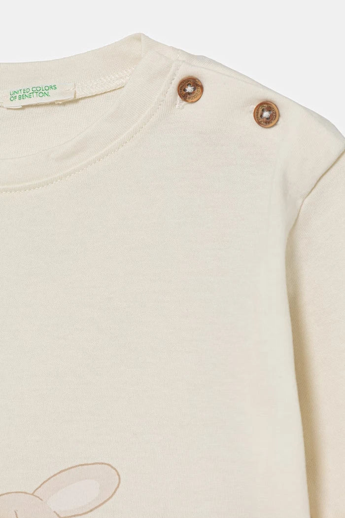 United Colors of Benetton Çocuklar için uzun kollu pamuklu bluz