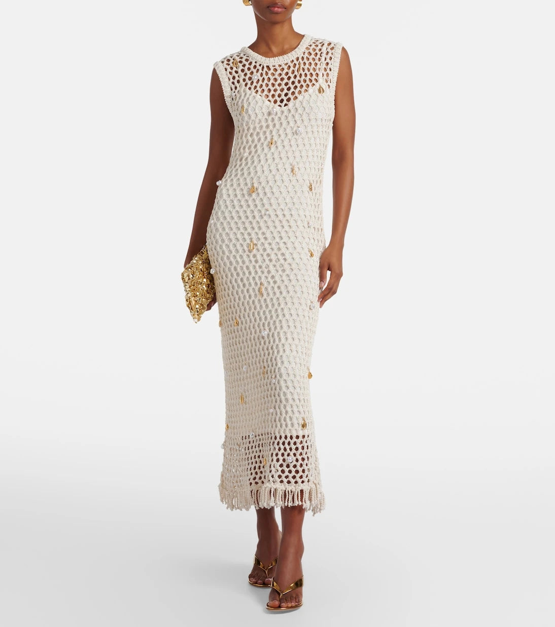 Simkhai - Coralia embellished crochet midi dress