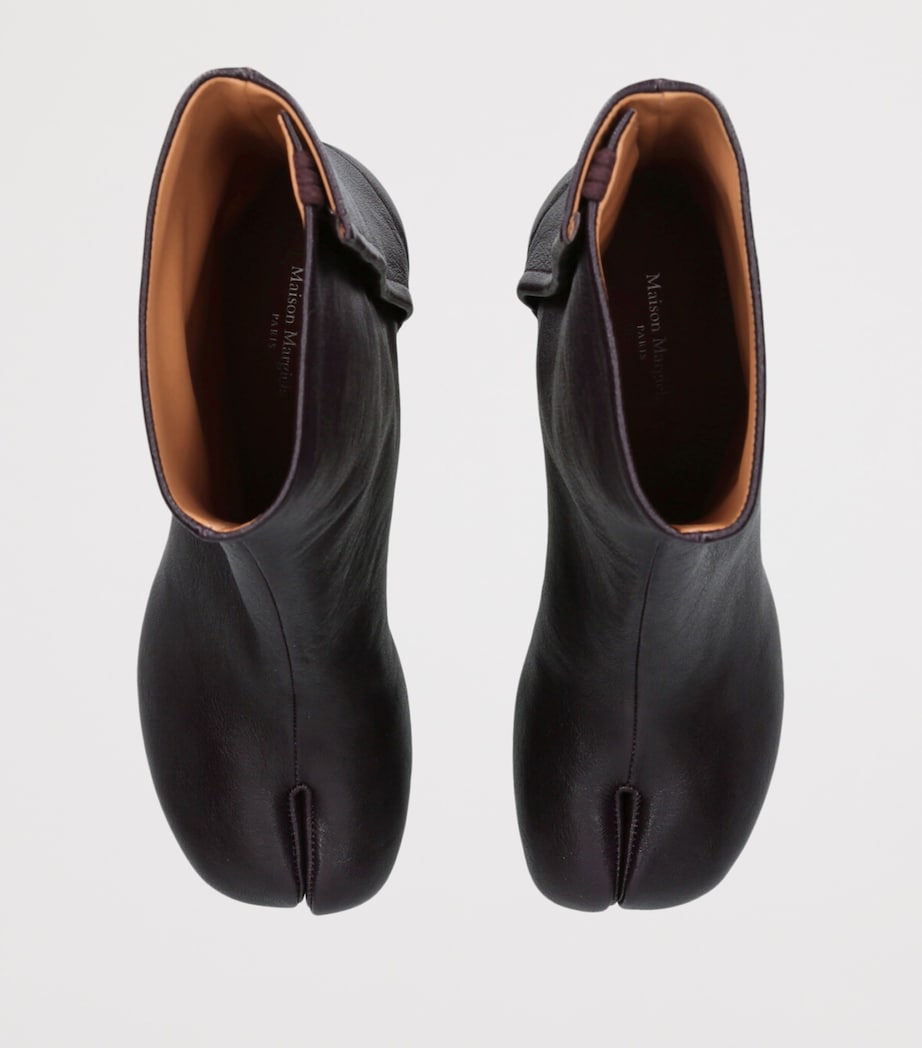 Maison Margiela Burgundy Leather Tabi Boots 60