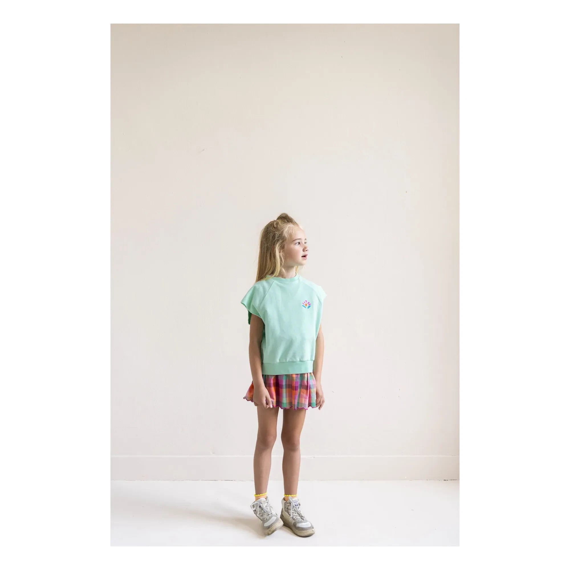 Jenest - Joey organic cotton sleeveless sweatshirt | Turquoise