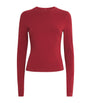 Skims Red Cotton Jersey Long-Sleeve T-Shirt