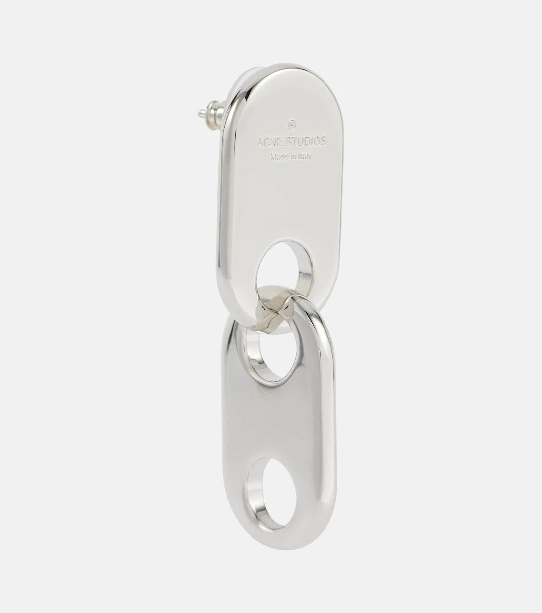 Acne Studios - أقراط متدلية بشعار قفل السلسلة