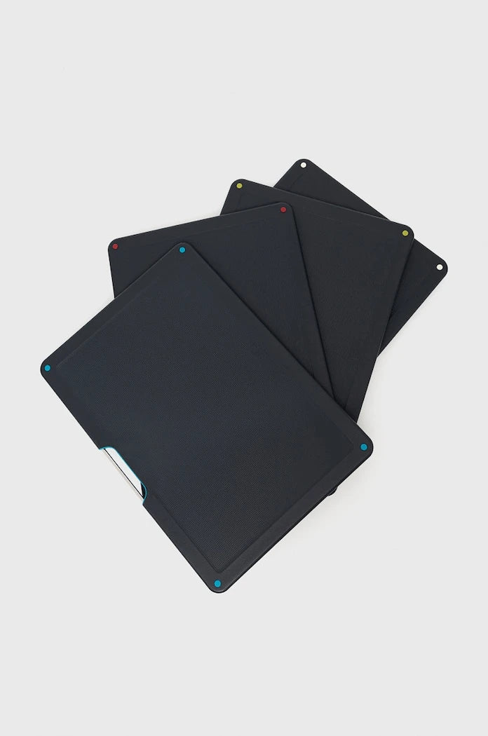 Organizatörlü kesme tahtası seti Carbon Folio Steel (5 parça)
