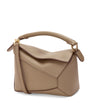 LOEWE Brown Mini Leather Puzzle Edge Top-Handle Bag