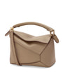 LOEWE Brown Mini Leather Puzzle Edge Top-Handle Bag