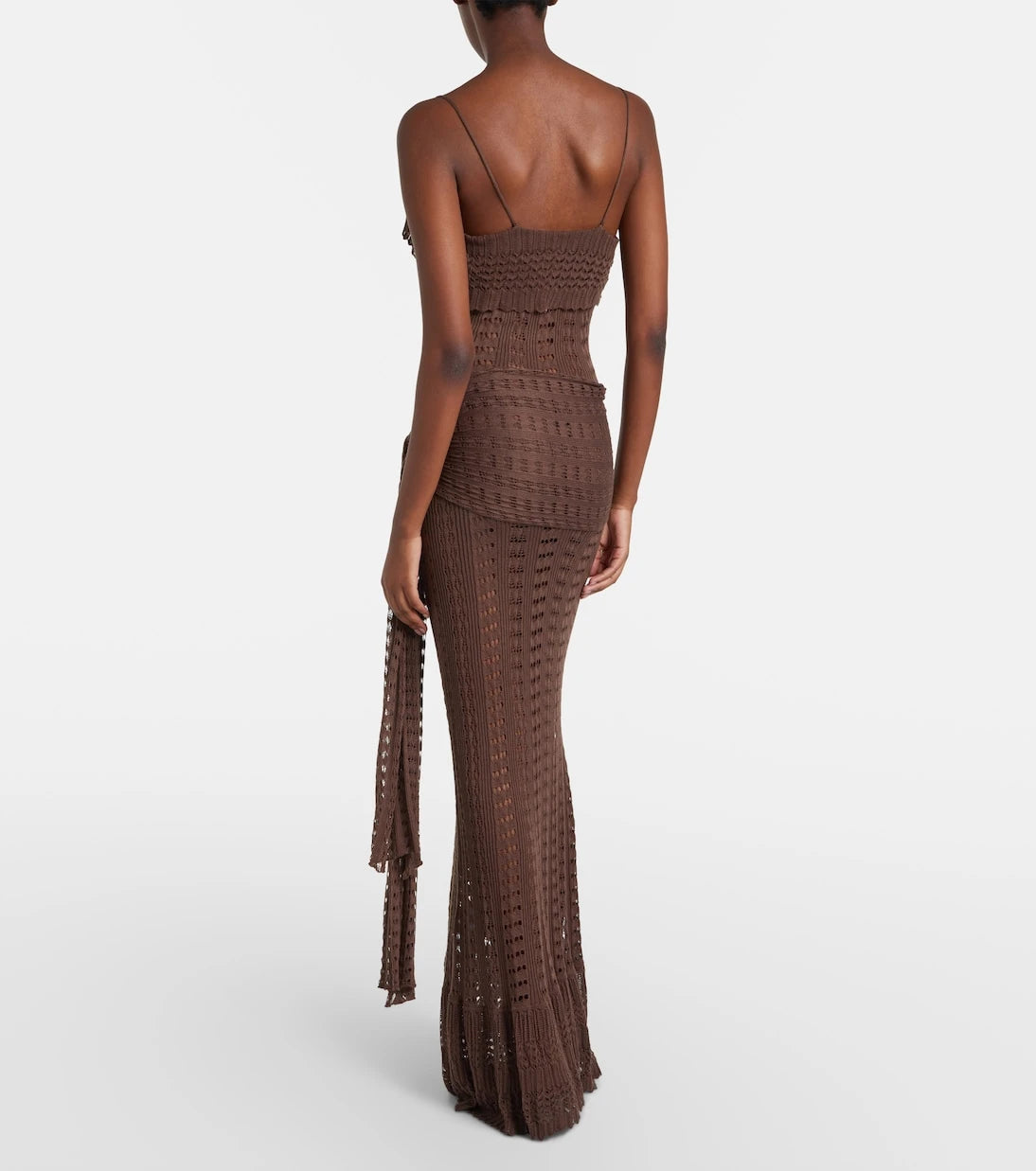 Aya Muse - Ruffled pointelle maxi dress
