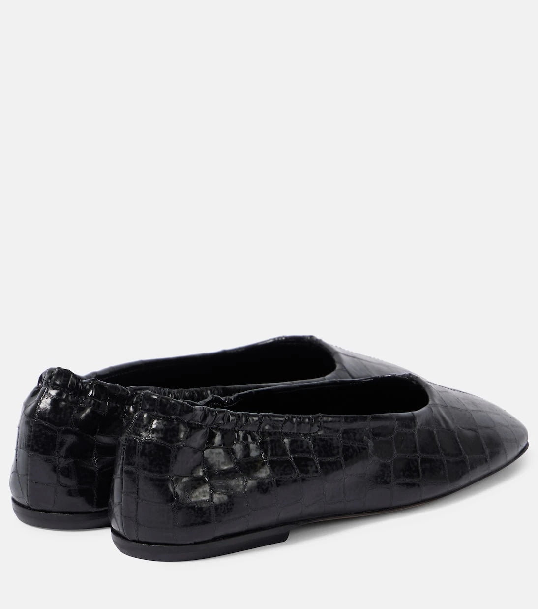 Dries Van Noten - Croc-effect leather ballet flats