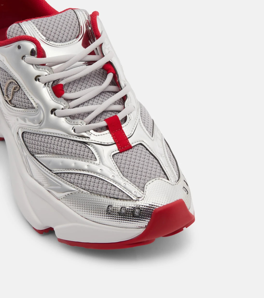 Christian Louboutin - So Flo leather-trimmed sneakers