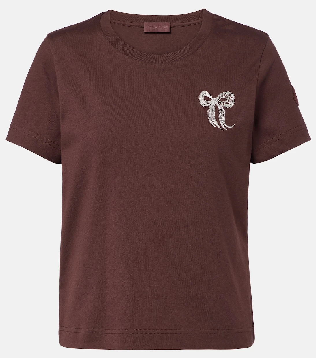 Moncler - Embroidered cotton jersey T-shirt