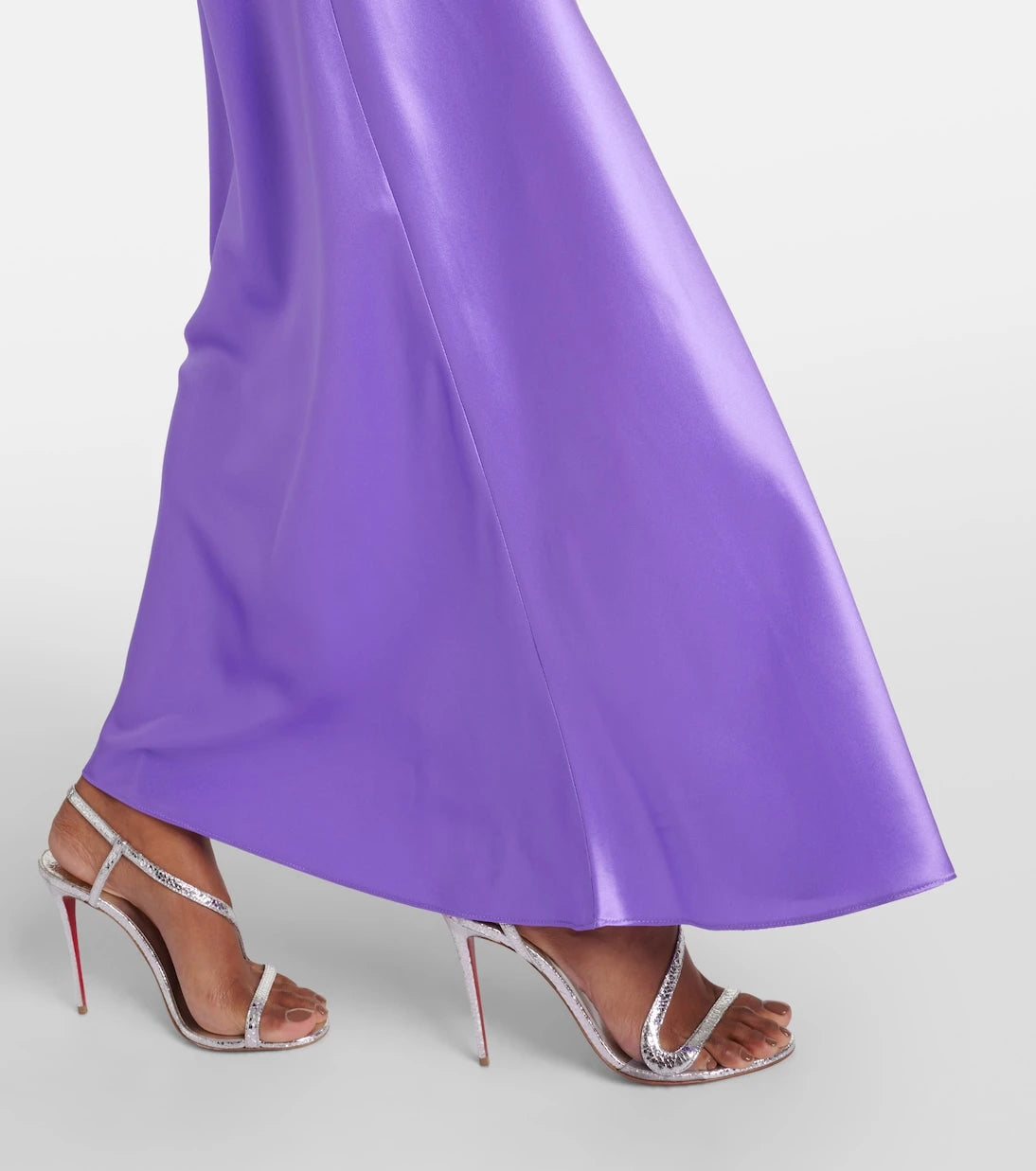 Rodarte - Floral-appliqué silk charmeuse gown