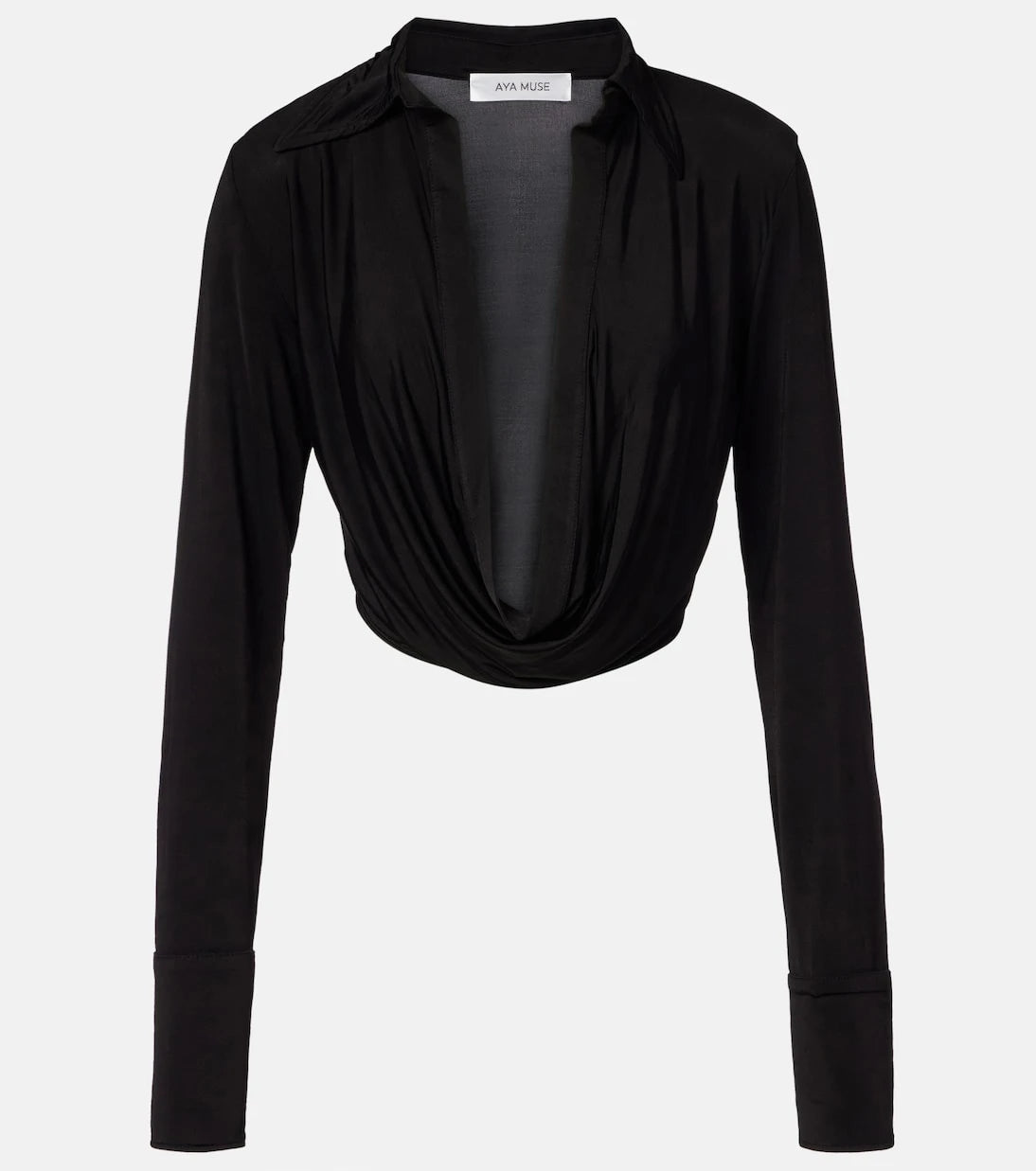Aya Muse - Freya draped crop top