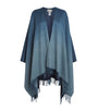 Blue Cashmere Ombré Cape