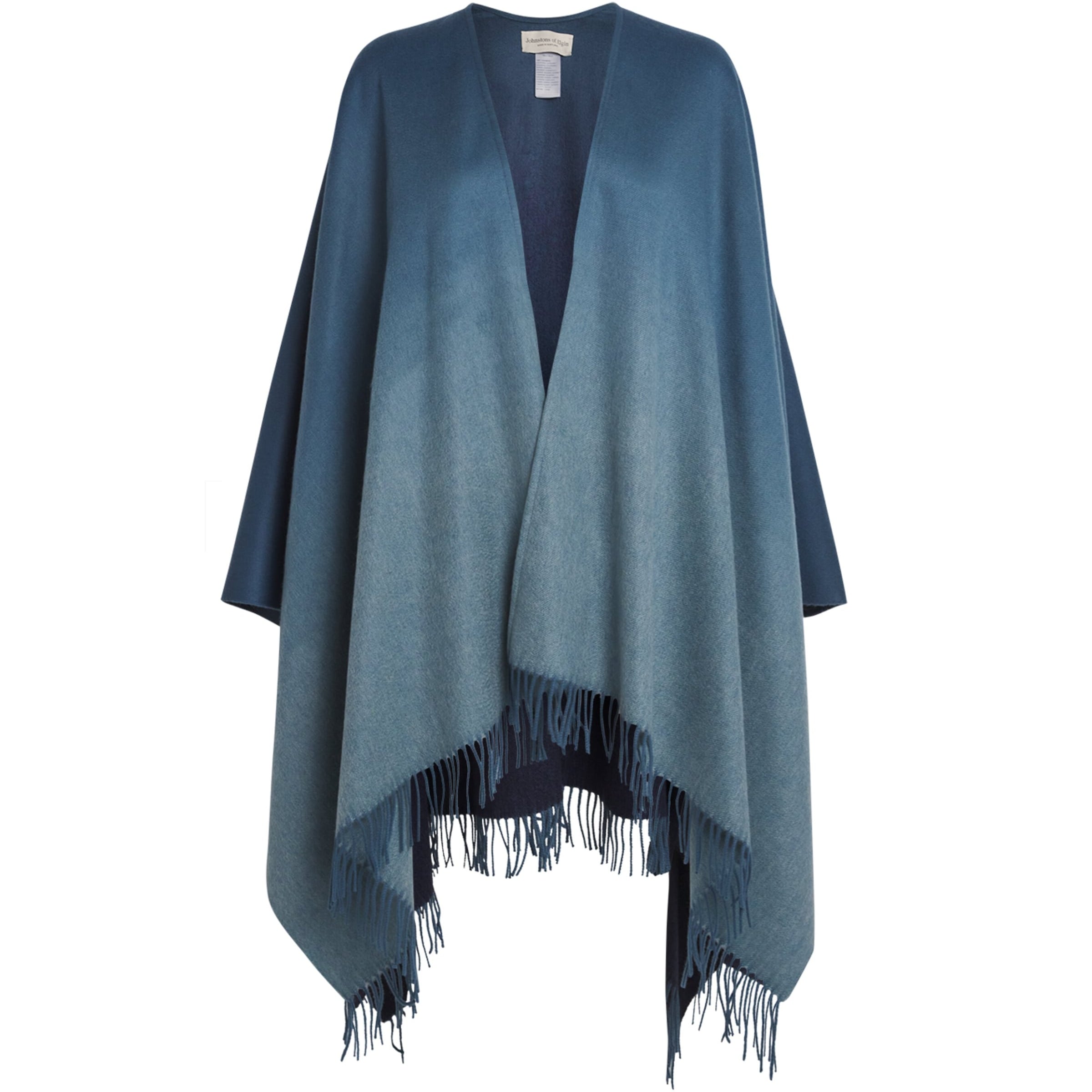 Blue Cashmere Ombré Cape