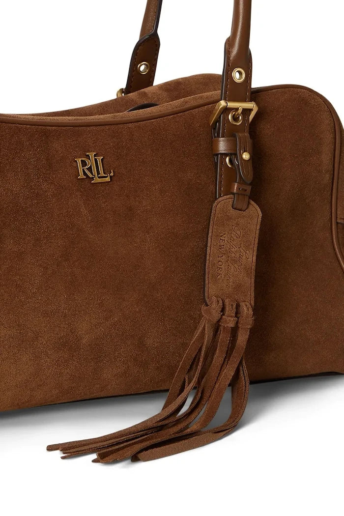 Lauren Ralph Lauren kadın süet alışveriş çantası
