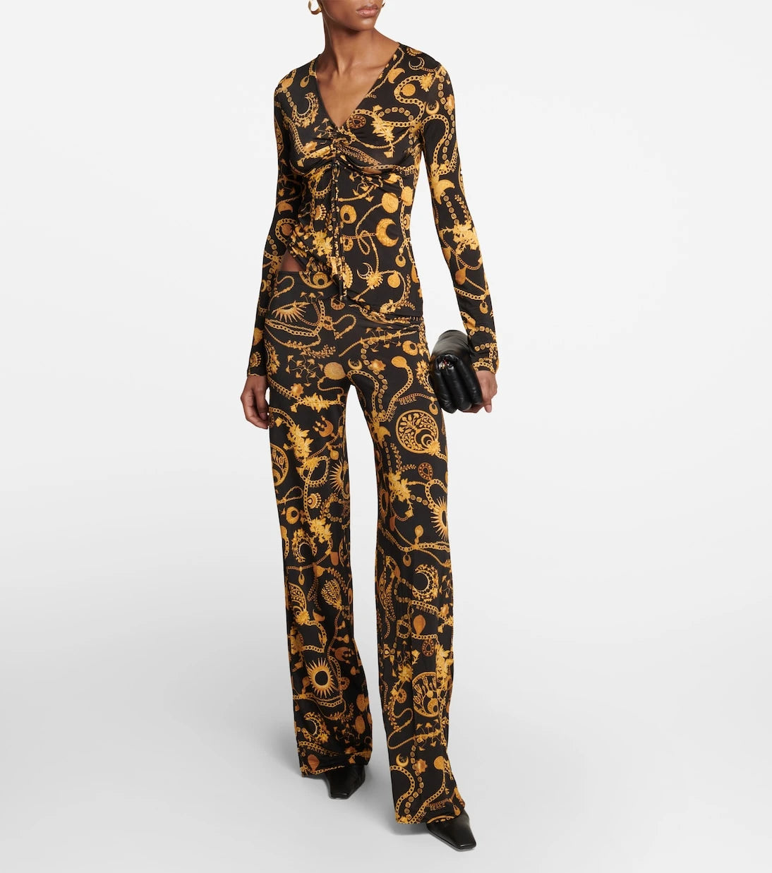 Marine Serre - Printed ruched top