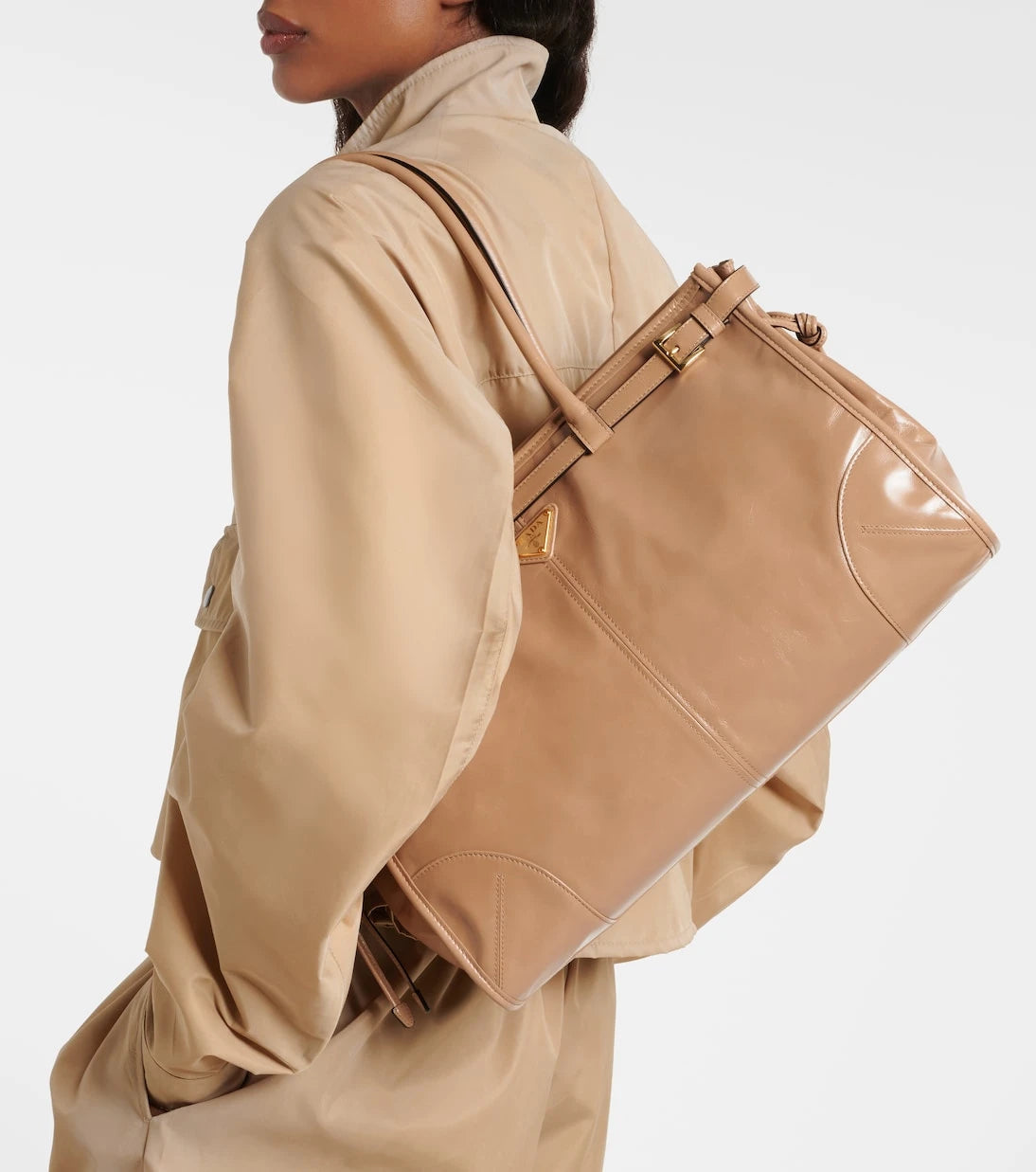 Prada - Prada Bonnie Large leather shoulder bag