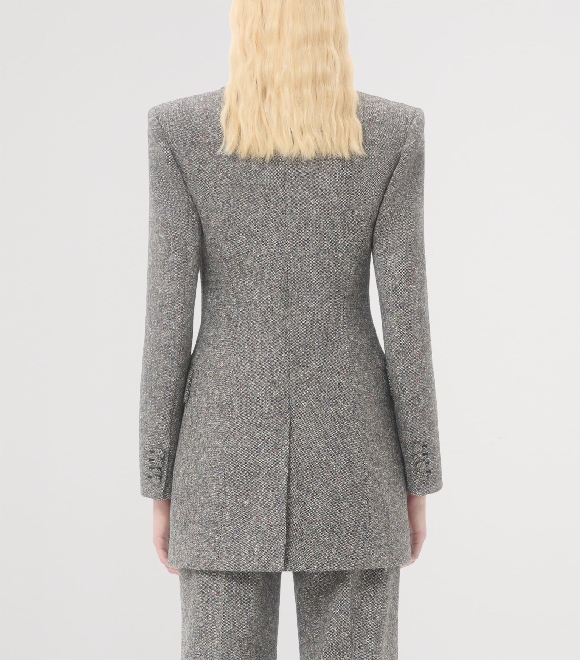 Valentino White Virgin Wool-Blend Pea Coat