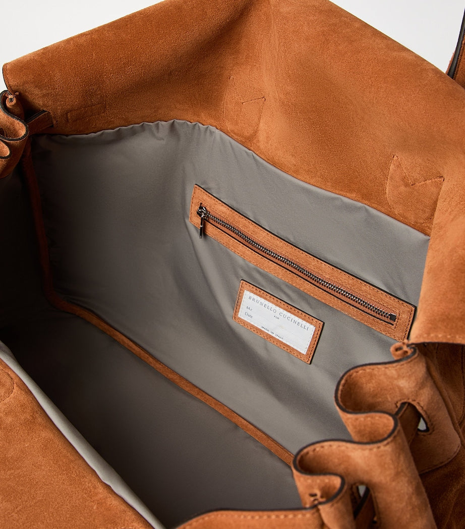 Brunello Cucinelli Suede Country Holdall